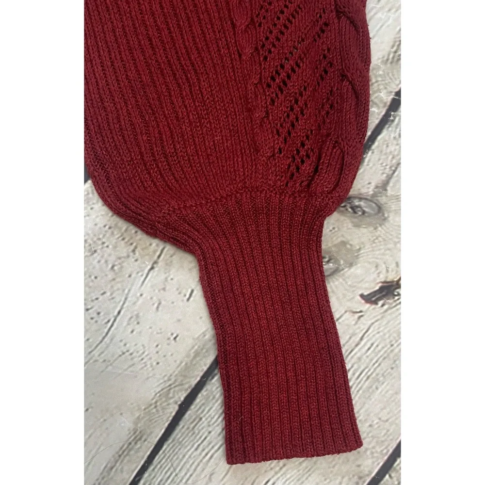 Jessica Simpson Maroon Gemma Knit Sweater